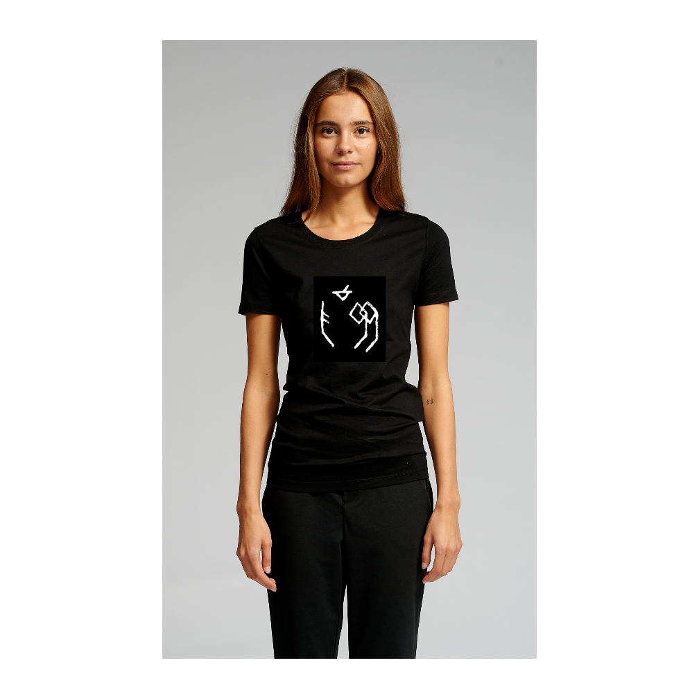 Gemonteerd t -shirt - zwart