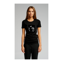 Gemonteerd t -shirt - zwart