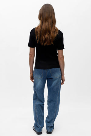 Kelly Re vest met V-hals - Zwart