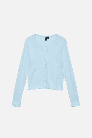 Isa O -Neck Cardigan - Nantucket Breeze