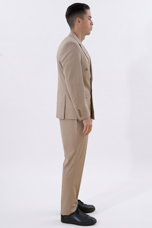 Klassieke blazer - beige gemêleerd