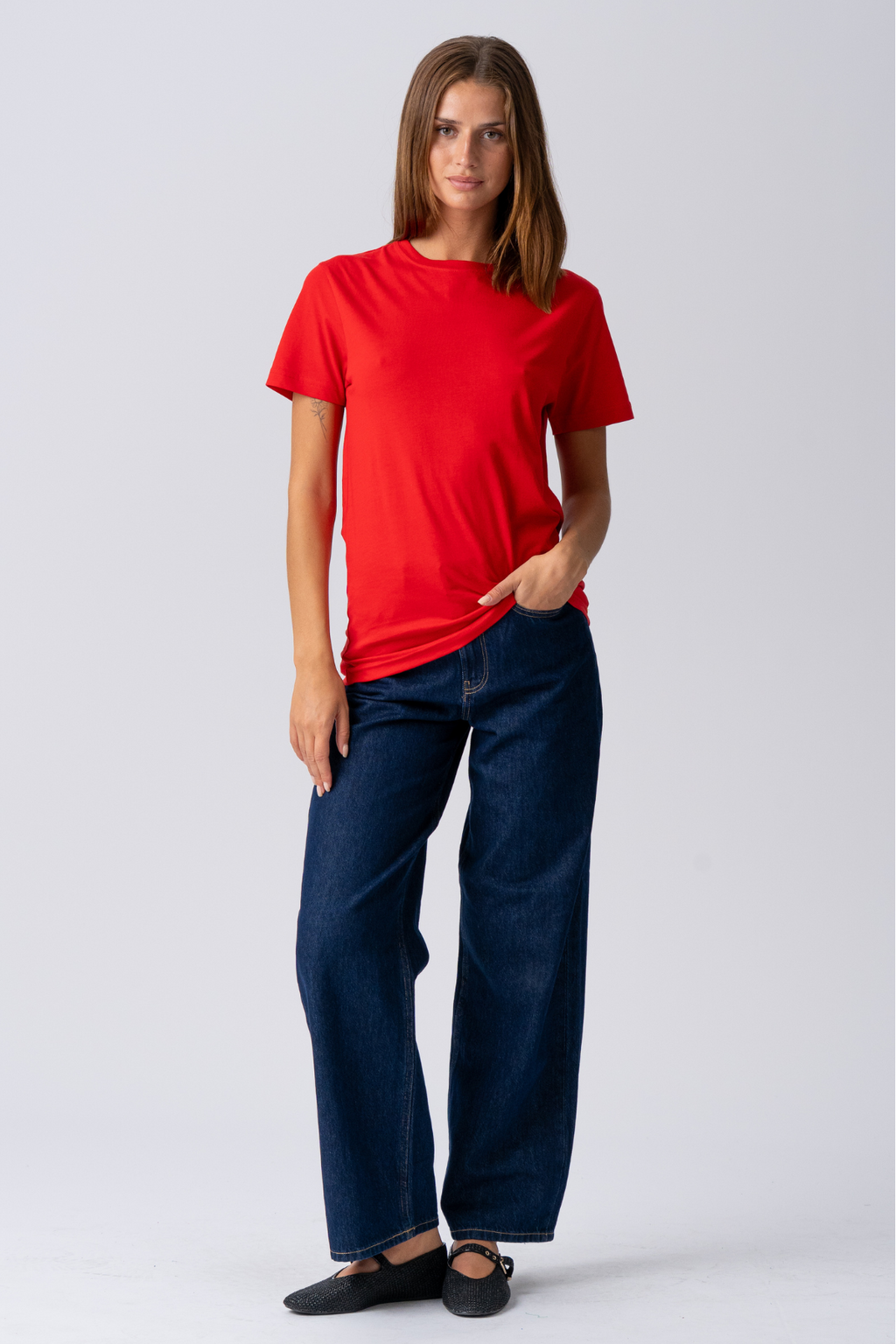 Basic Licht T -shirt - rood