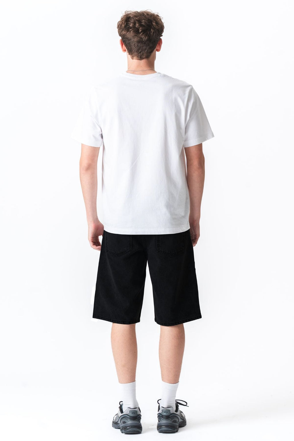 Denim Shorts Loose - Solid Black