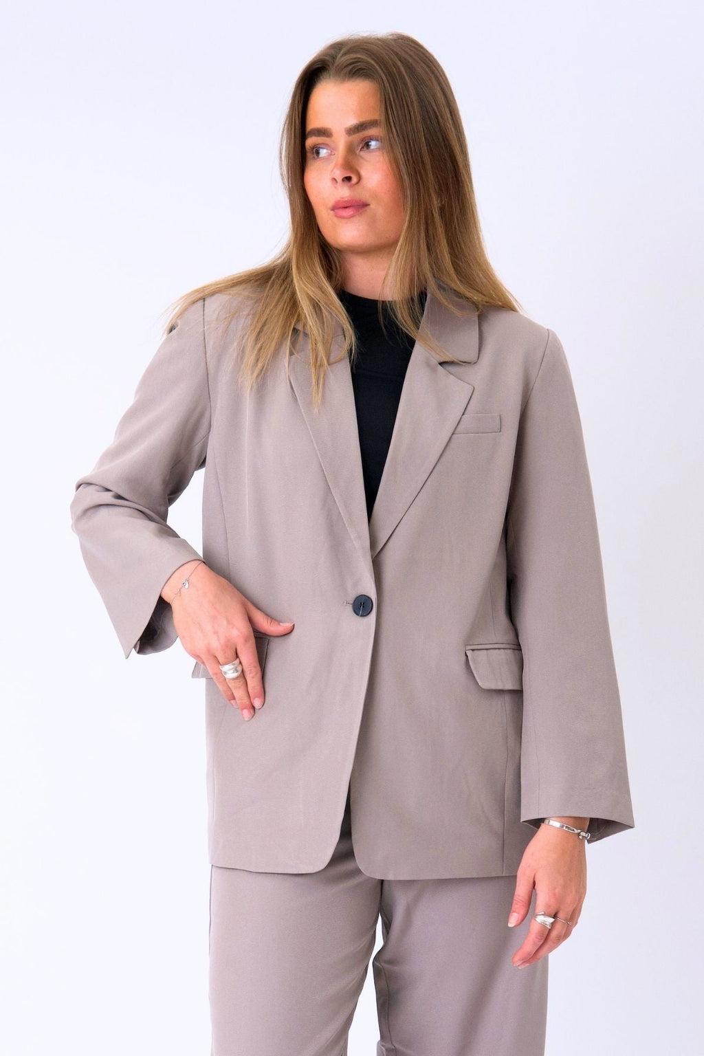 Oversized blazer - grijs