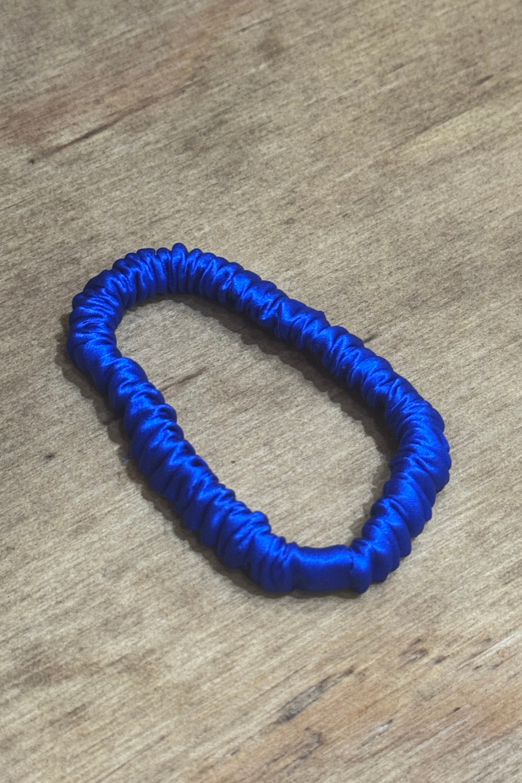 Zijde -elastisch - blauw