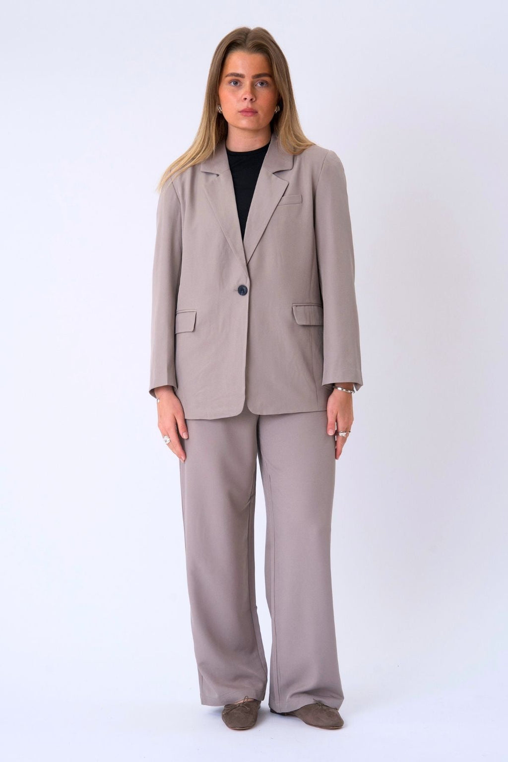 Oversized blazer - grijs