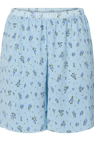 Flora met hoge taille Shorts - Kasjmier blauwblauwe bloemen