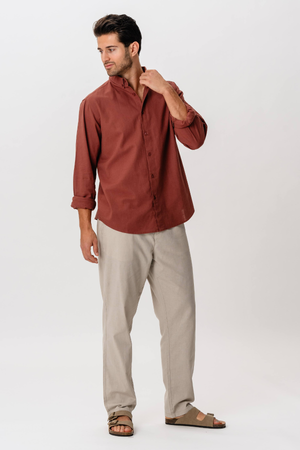 Linen Shirt - Terracotta