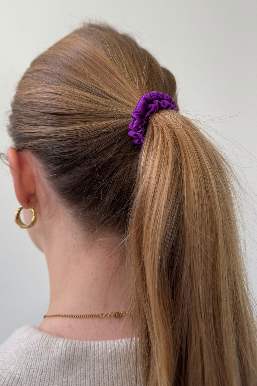 Zijde -elastisch - paars