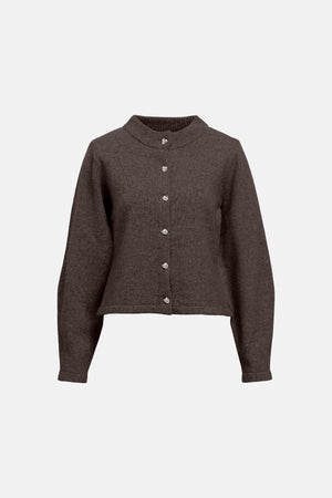 Zari Knit Cardigan - Seal Bruin Melange