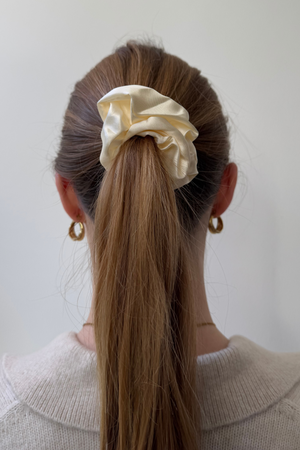 Satin Scrunchie - White
