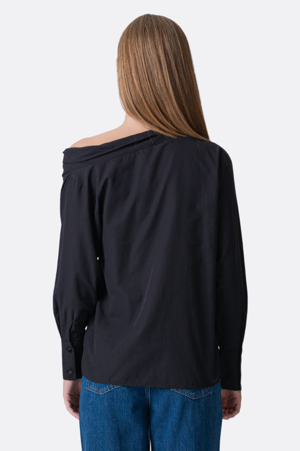 Serena Oversized Shirt - zwart