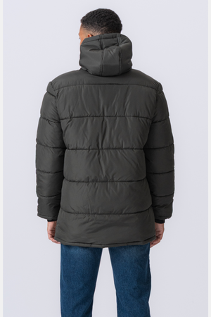 Lang puffer jack - Olijf