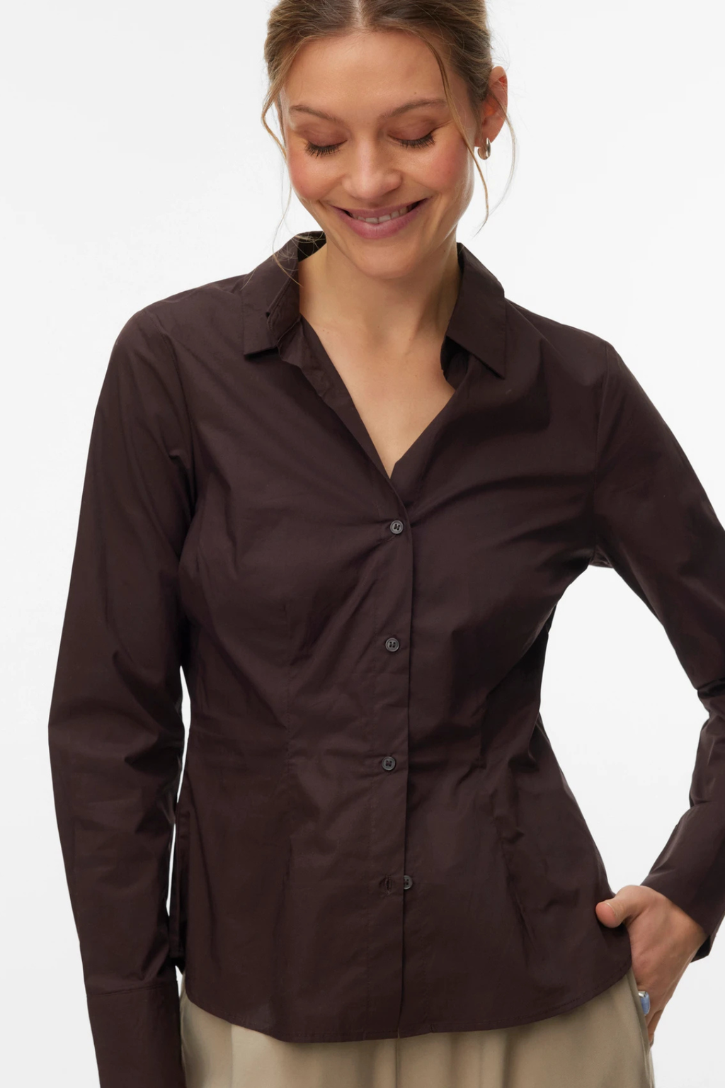 Ums v -neck shirt - chocoladeplum