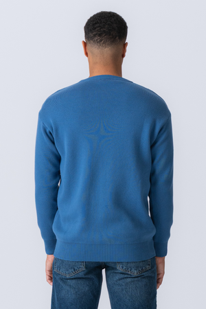 Crewneck Knit Sweater - Blauw