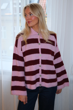 Josie Polo Gebreid - Roze/Bordeaux