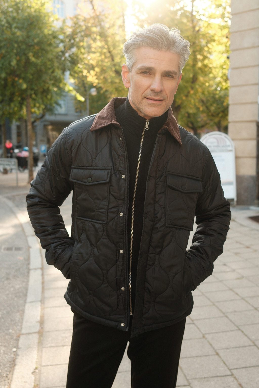 Quilted Jacket - Black