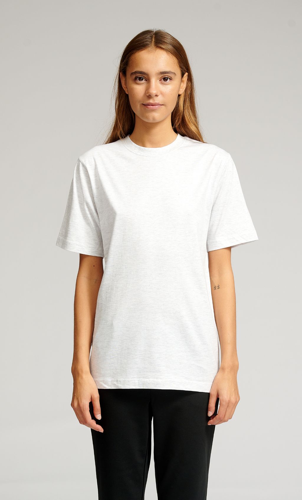 Oversized t -shirt - lichtgrijs melange