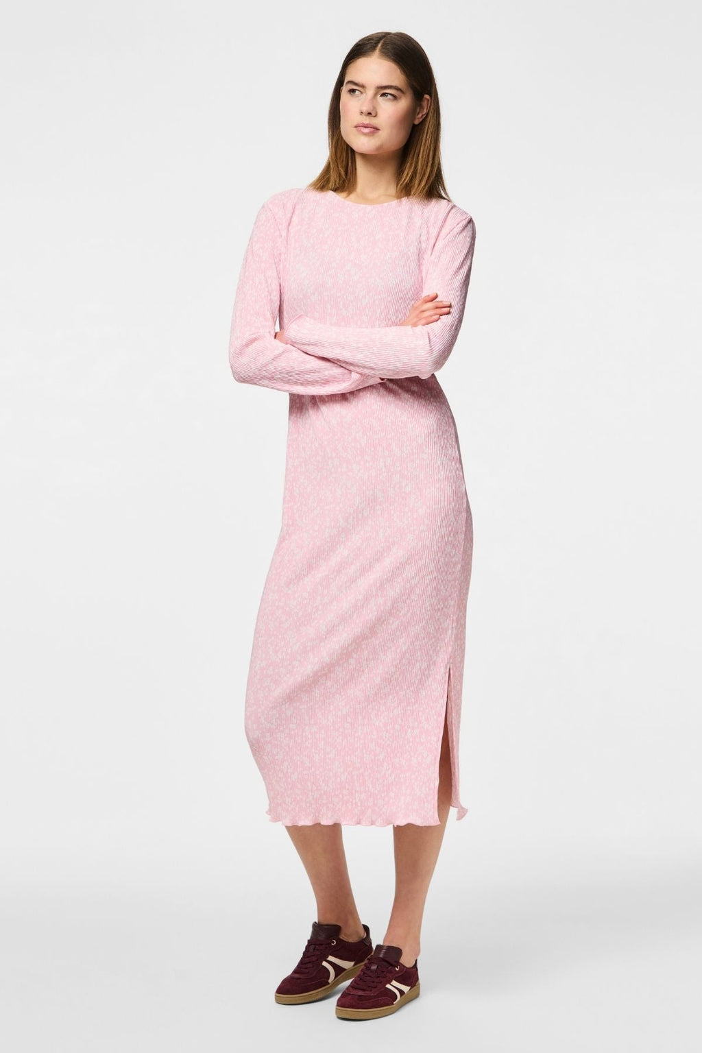 Flora Midi Dress - Roseate Spoonbill Flower