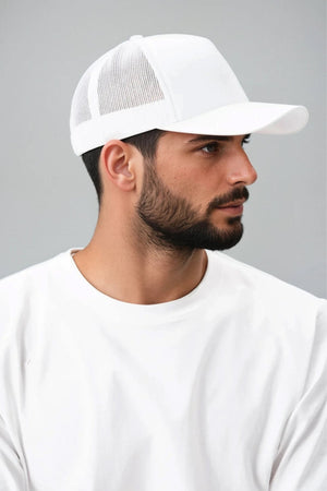 Retro Trucker Cap - White
