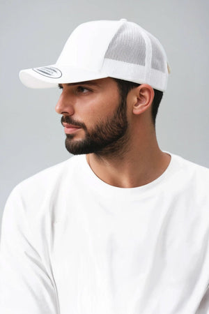 Retro Trucker Cap - White