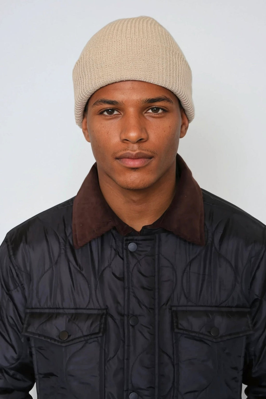 Gebreide muts - Beige