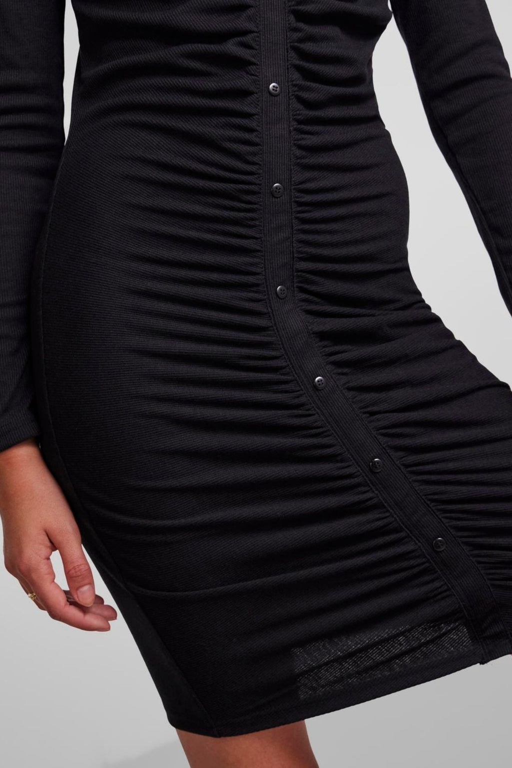 Norma jurk met lange mouwen - zwart