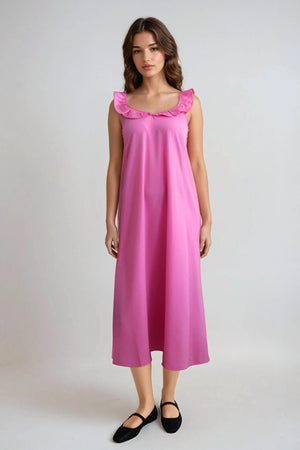 Zora Midi -jurk - roze