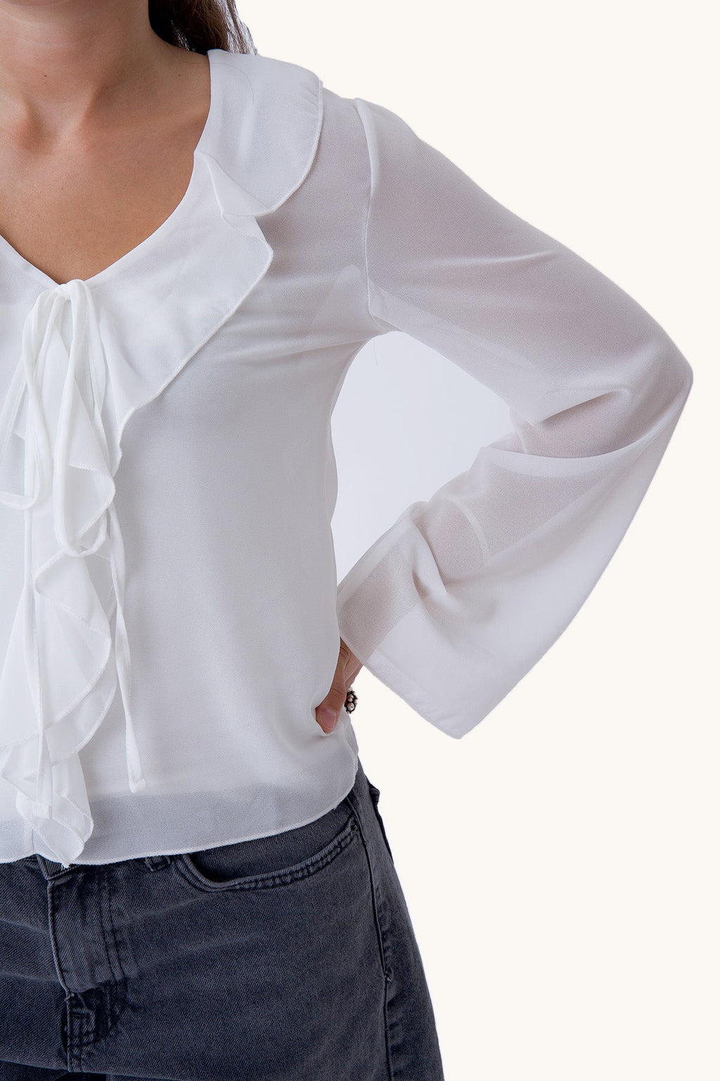 Alba Blouse - Gebroken Wit