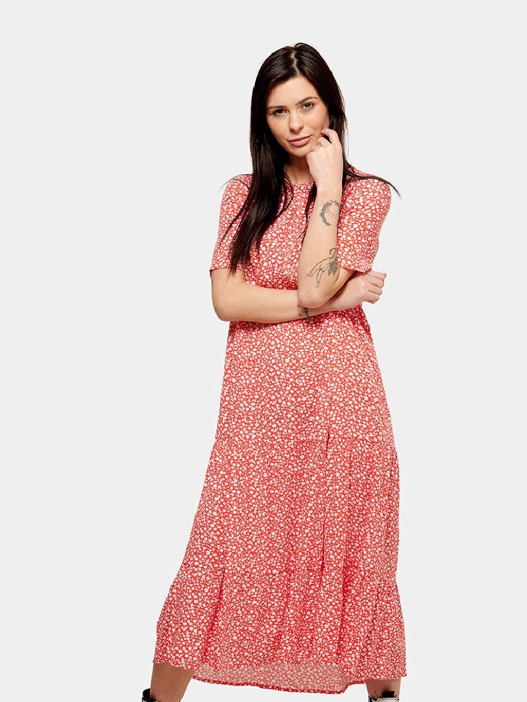 Anna Midi Dress - Rood