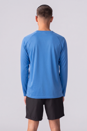 Training T-shirt met lange mouwen-Blauw