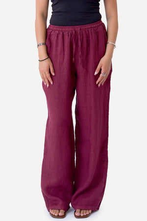 Astrid Linnen Pants - Rood