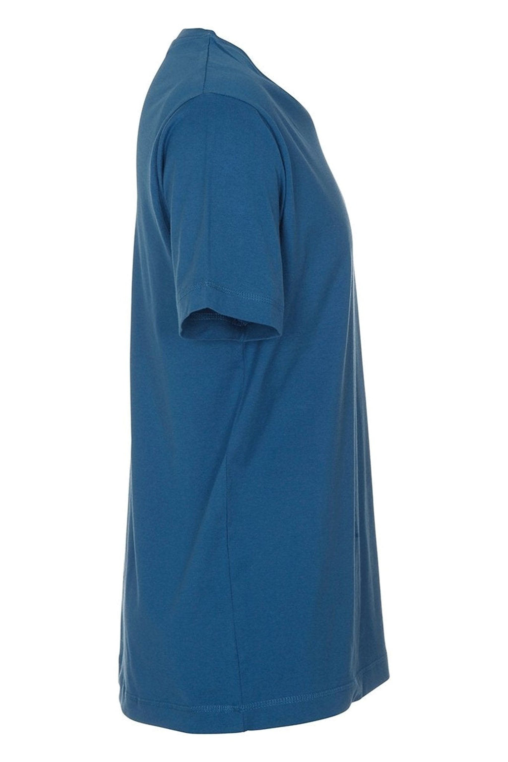 Basic T-shirt met V-hals - Petroleumblauw