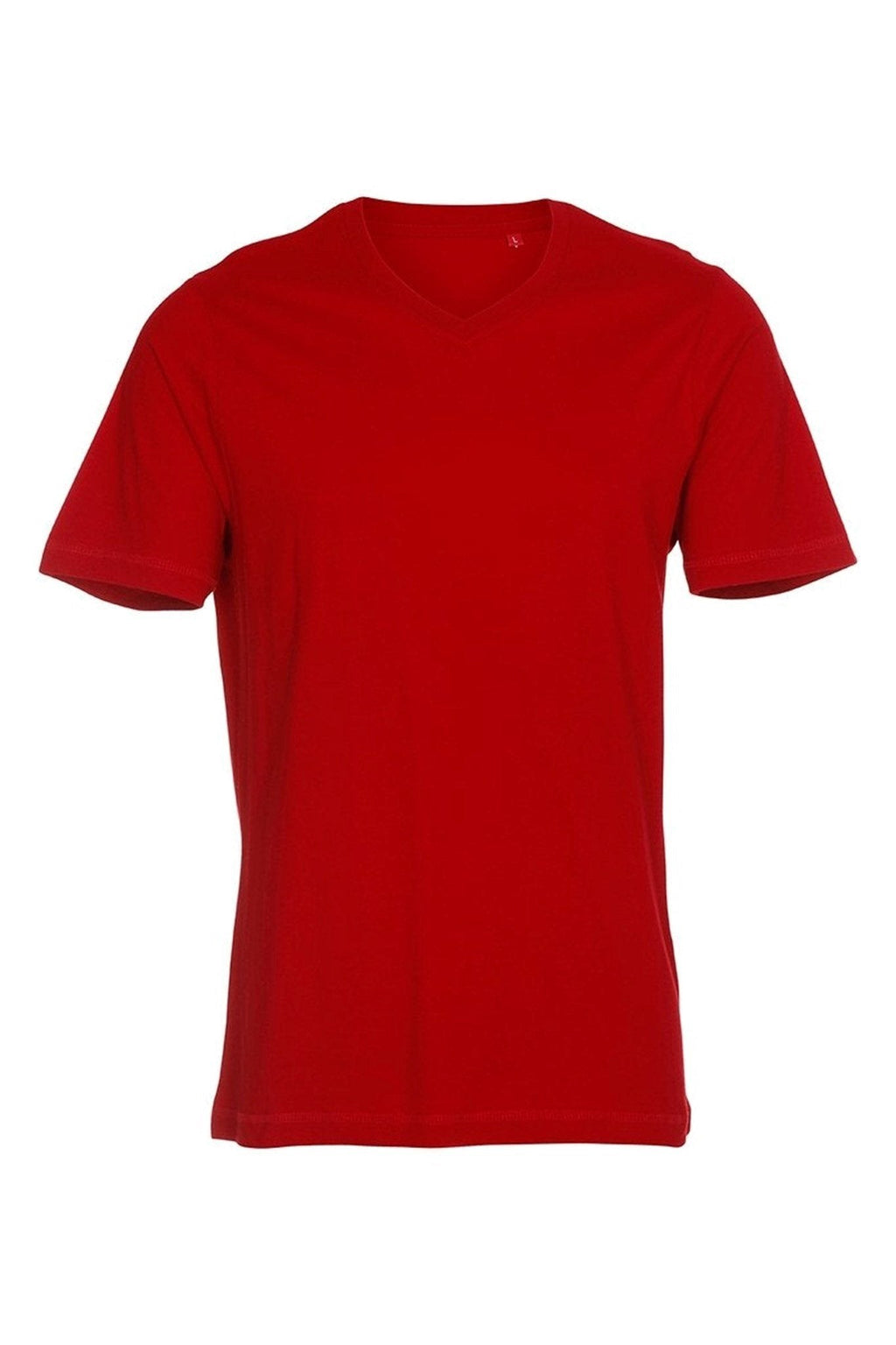 Basic T-shirt met V-hals - Rood