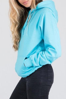 Oversized Hoodie - Turquoise Blauw