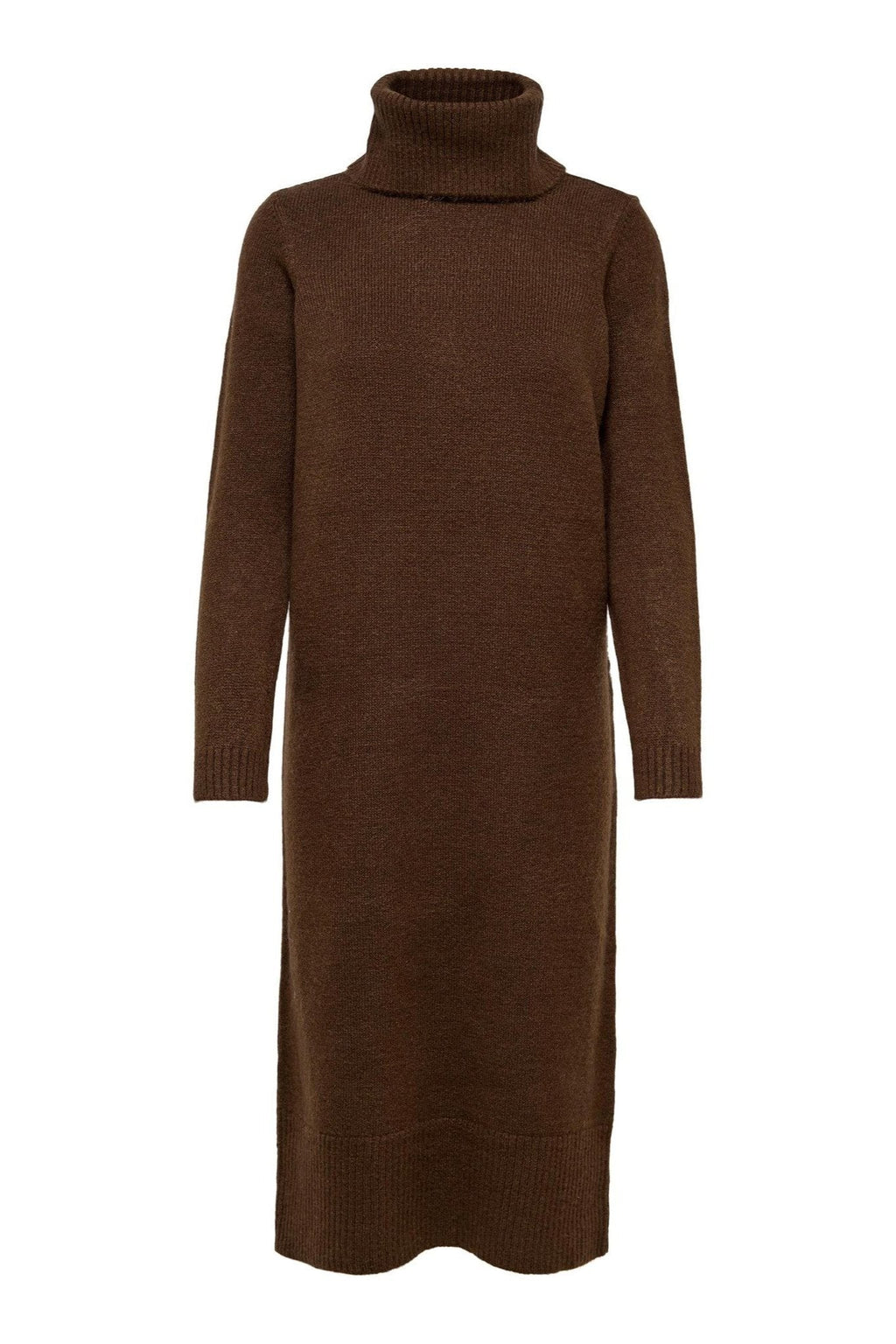 Brandie Roll Neck Dress - Chacory Coffee