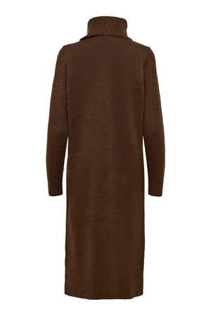 Brandie Roll Neck Dress - Chacory Coffee