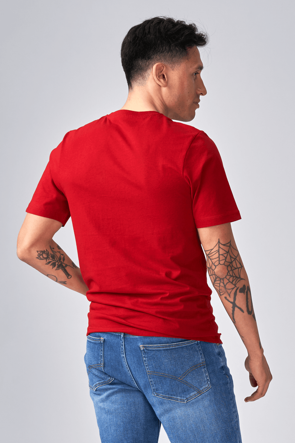 Biologisch Basic T -shirt - rood