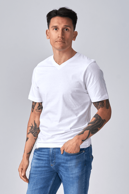 Basic Vneck t -shirt - wit