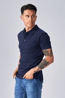 Muscle Polo Shirt - Navy