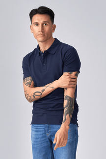 Muscle Polo shirt - marine