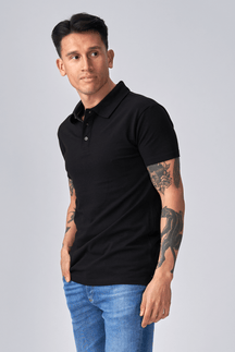 Muscle Polo Shirt - Black