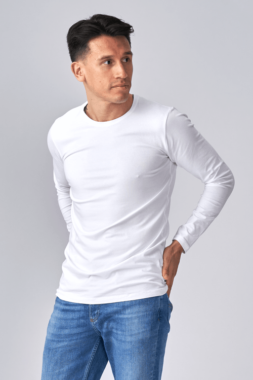 Long-sleeved Muscle T-shirt - White