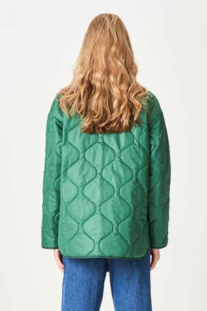 Quilted Block Jacket - Green