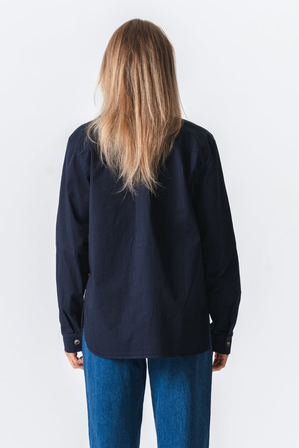 Amber Twill overhemd - marineblauw