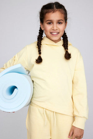 Cropped hoodie - Yellow