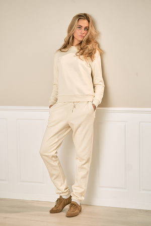 Basic Sweatsuit met Crewneck (Light Beige) - Pakketdeal (vrouwen)