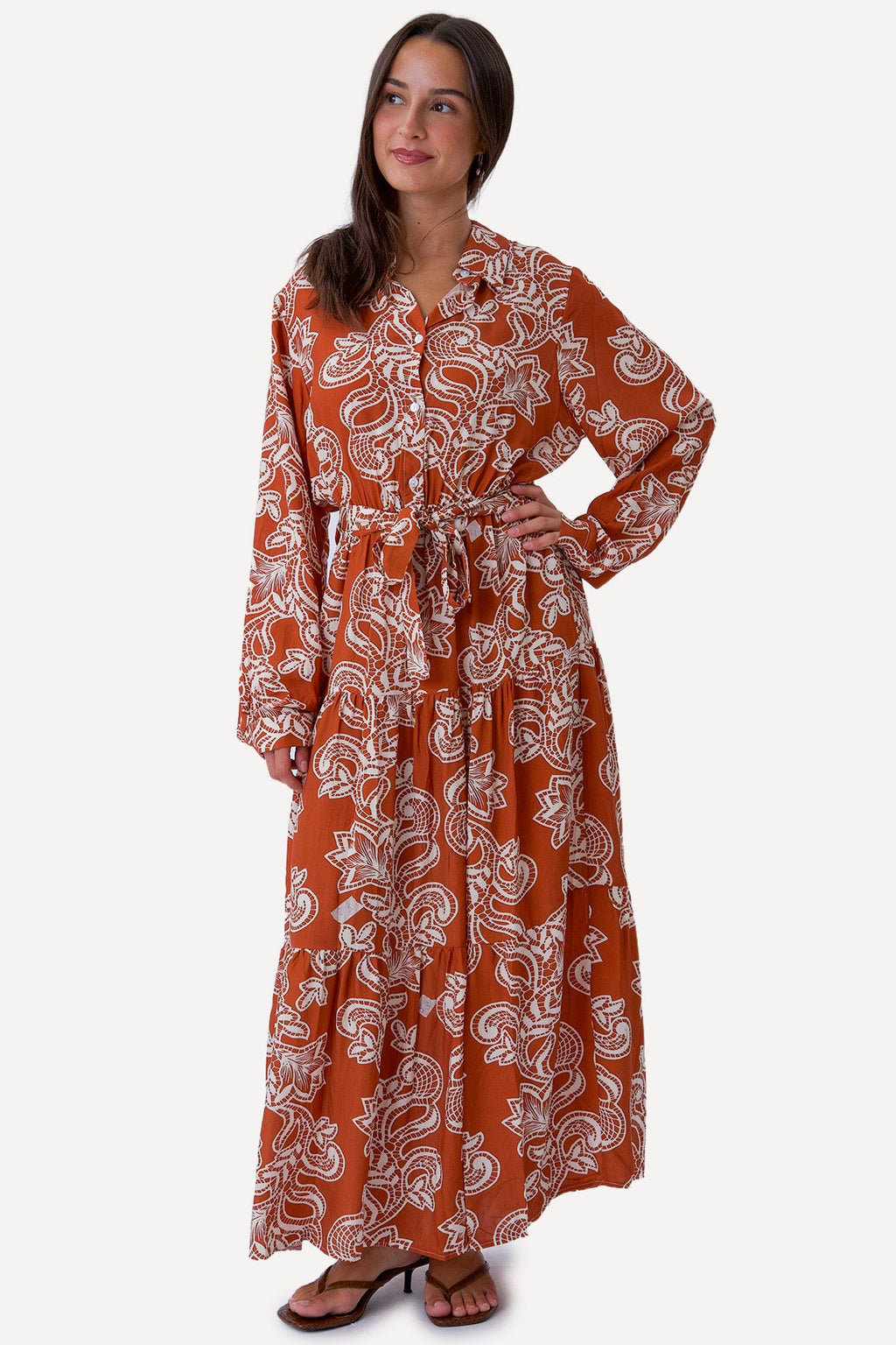 Lola-jurk - Terracotta