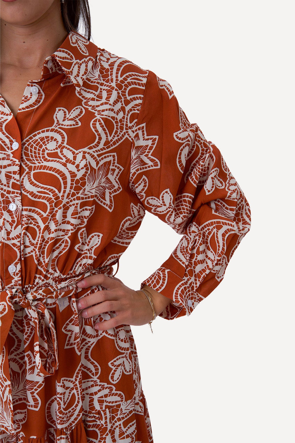 Lola-jurk - Terracotta