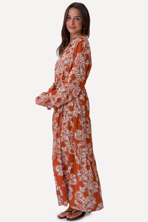 Lola-jurk - Terracotta
